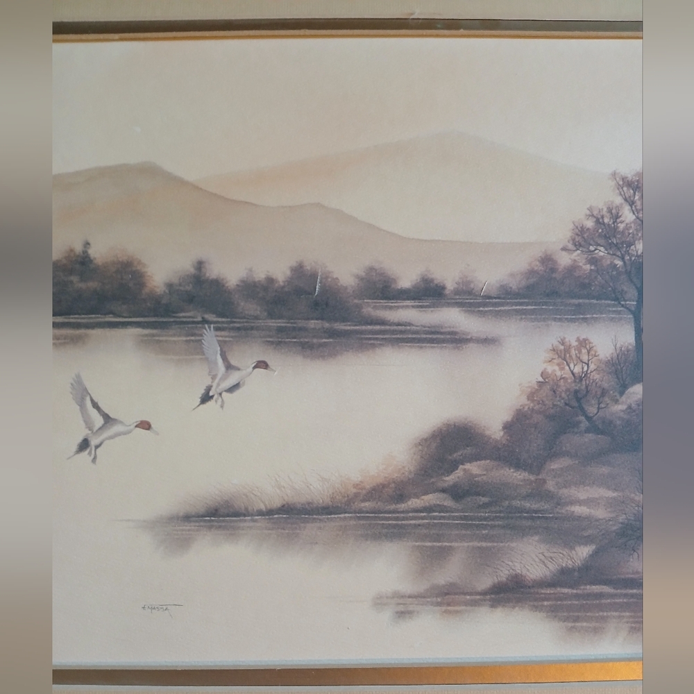 Vintage F. Massa Landscape Print | Very Heavy - Picture 9 of 11